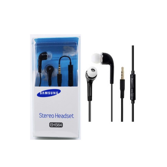 SAMSUNG EAR PHONES WITH MIC EHS64 BLACK